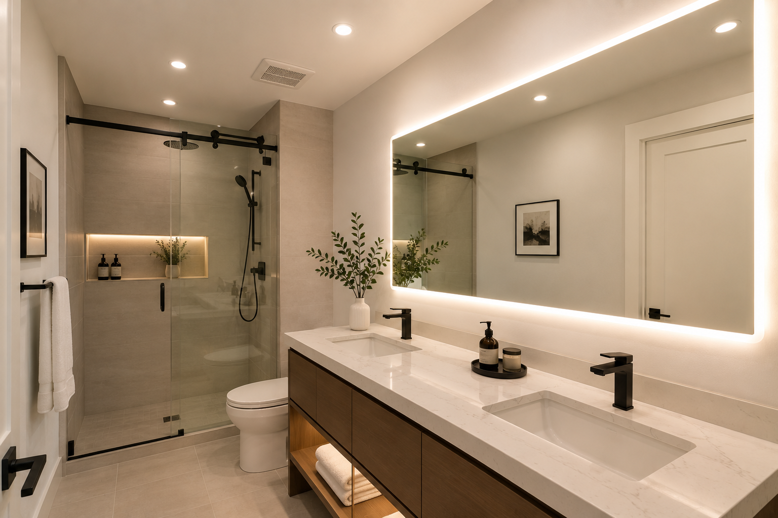 iluminación LED para baño