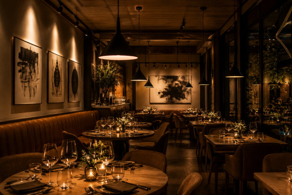 iluminación LED para restaurante